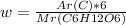 w= \frac{Ar(C)*6}{Mr(C6H12O6)}