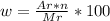 w= \frac{Ar*n}{Mr}*100