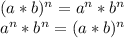 (a*b)^n=a^n*b^n\\a^n*b^n=(a*b)^n