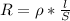 R=\rho* \frac{l}{S}