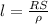 l= \frac{RS}{\rho}