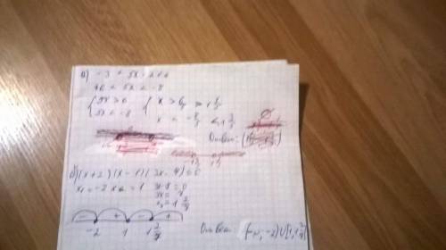 Решите неравенство a) -3< 5x-2< 4 b) (x+2)(x-1)(3x-7) ≤ 0