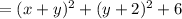 =(x+y)^2+(y+2)^2+6