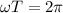 \omega T=2\pi