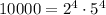 10000=2^4\cdot 5^4