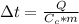 \Delta t= \frac{Q}{C_c*m}