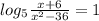 log _{5} \frac{x+6}{x^2-36} =1