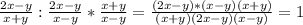 \frac{2x-y}{x+y}: \frac{2x-y}{x-y}* \frac{x+y}{x-y}= \frac{(2x-y)*(x-y)(x+y)}{(x+y)(2x-y)(x-y)}=1