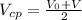 V_{cp}=\frac{V_{0}+V}{2}