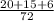 \frac{20 + 15 + 6}{72}