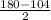 \frac{180-104}{2}