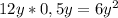 12y*0,5y =6 y^{2}