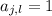 a_{j,l}=1