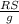 \frac{RS}{g}