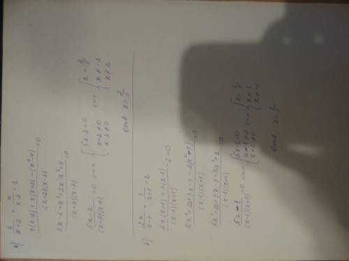 Решите уравнение; a) 3/x+2+x/x-2=1 б) 2x/x-1+3/x+1=2 в) 1/x-3+x/x+3=1 г) 3x/x-2-5/x+2=3