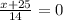 \frac{x+25}{14} =0