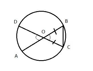Вокружности с центром о отрезки ас и вd диаметры, угол аоd равен 148°, найти угол асв