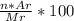 \frac{n*Ar}{Mr} *100%