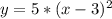 y=5*(x-3)^2