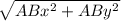 \sqrt{ABx^2+ABy^2}