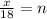 \frac{x}{18}=n