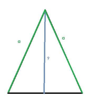 Вравнобедренном треугольнике высота , проведенная к основанию, равна 9 дм, а радиус вписанной окружн