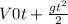 V0t+ \frac{gt^2}{2}