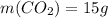 m(CO_2)=15g