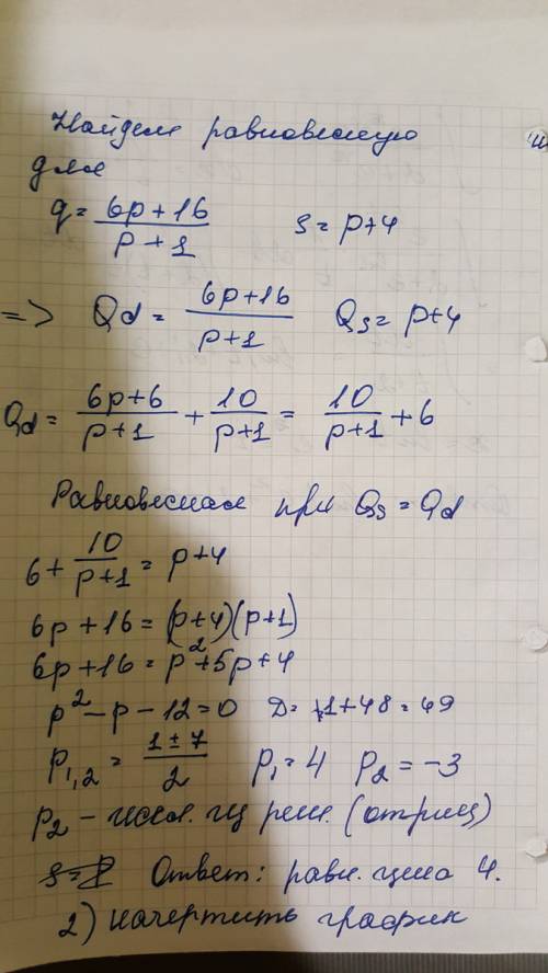 99 решить (подробный расчет) найти: 1) равновесную цену 2) эластичность спроса и предложения для это