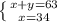 \left \{ {{x+y=63} \atop {x=34}} \right.