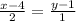 \frac{x-4}{2} = \frac{y-1}{1}