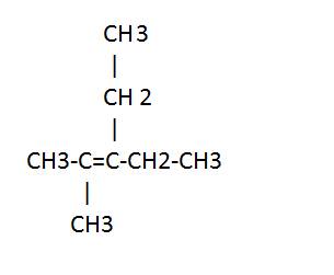 Написать формулу структурную : 2-метил,3-этил пентилен - 2