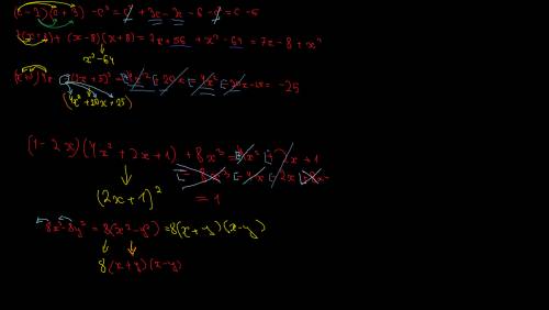 Спростити вираз. 1. (c-2)(c+3)-c(в квадрате)= 2. 7(x+8)+(x-8)(x+8)= 3. (x+5)4x-(2x+5)в квадрате= 4.