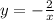 y=- \frac{2}{x}