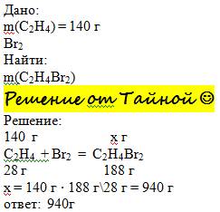 Было 140 г этена при броморовании сколько получилась