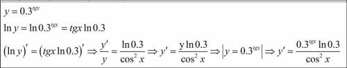 Знайдіть похідну 0.3 в степені tg x