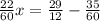 \frac{22}{60}x= \frac{29}{12}- \frac{35}{60}