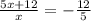 \frac{5x+12}{x} = - \frac{12}{5}