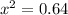 x^{2} =0.64