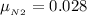 \mu_{_{N2}} = 0.028