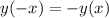 y(-x) = -y(x)