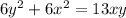 6y^{2} +6 x^{2} =13xy