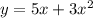 y=5x+3x^2