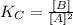 K_C = \frac{[B]}{[A]^2}