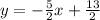 y=-\frac{5}{2}x+\frac{13}{2}