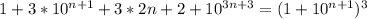 1+3*10^{n+1}+3*{2n+2}+10^{3n+3}=(1+10^{n+1})^3