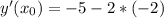 y'(x_0)=-5-2*(-2)