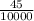 \frac{45}{10000}