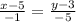 \frac{x-5}{-1} = \frac{y-3}{-5}