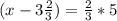 (x-3 \frac{2}{3})=\frac{2}{3} *5